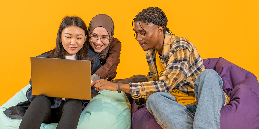 students smiling - new programmes, courses of studies