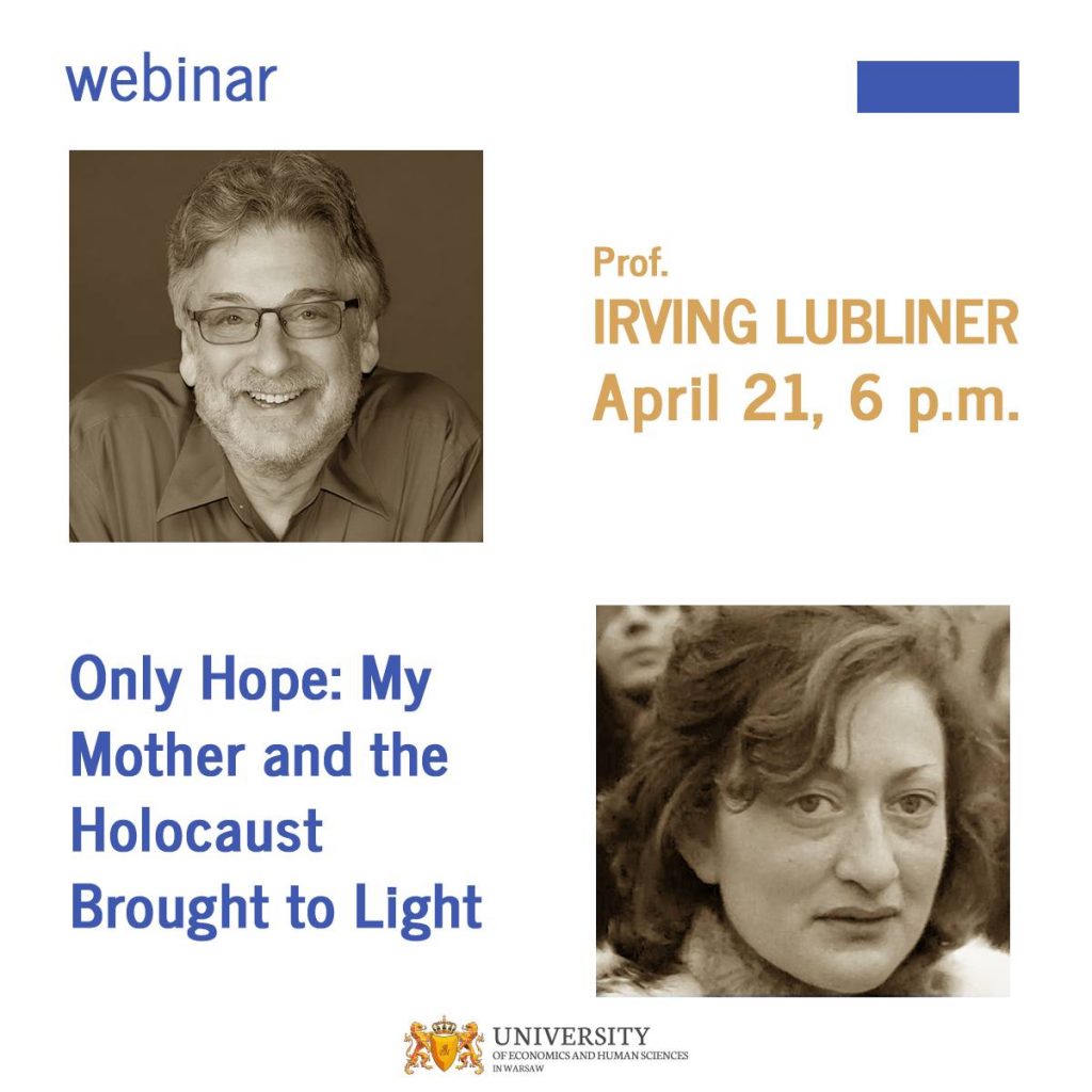 Welcome to the webinar: A Survivor's Stories of the Holocaust