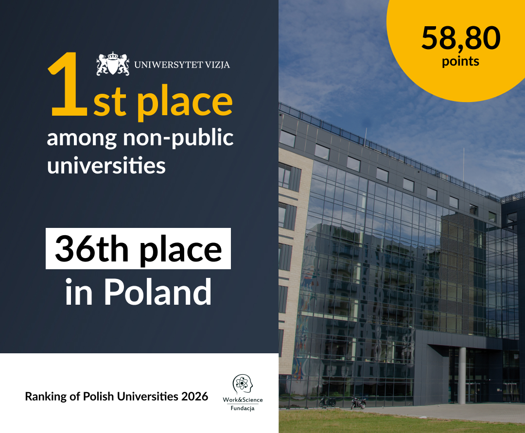 VIZJA University Ranked the Leading Non-Public University in the Polish Universities Ranking 2026